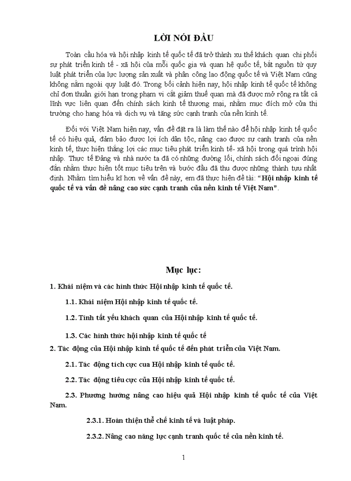 image for page Hội nhập kinh tế quốc tế và vấn đề nâng cao sức cạnh tranh của nền kinh tế Việt Nam
