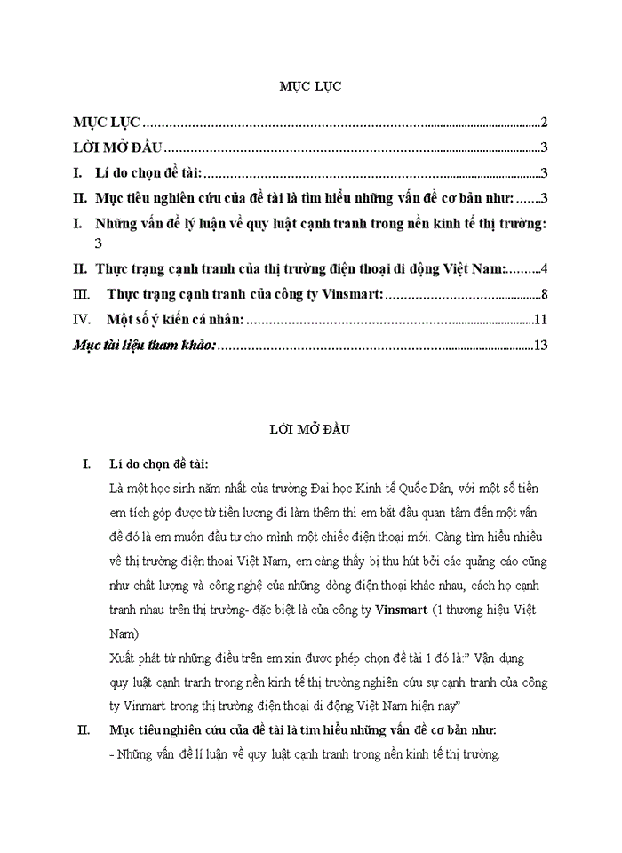 image for page Vận dụng quy luật cạnh tranh trong nền kinh tế thị trường nghiên cứu sự cạnh tranh của công ty Vinsmart trong thị trường điện thoại di động Việt Nam hiện nay (từ 2018- 2020)