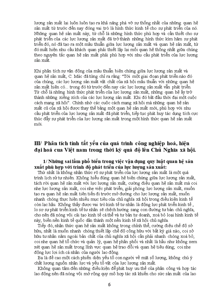 image for page Phân tích tính tất yếu của quá trình công nghiệp hoá, hiện đại hoá cua Việt nam trong thời kỳ quá độ lên Chủ Nghĩa xã hội