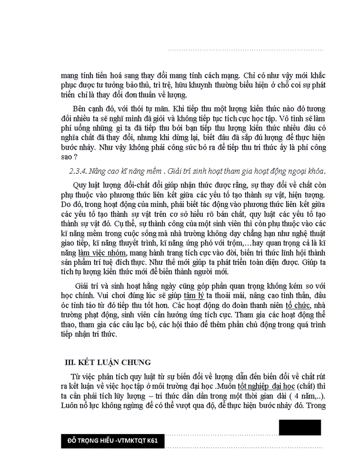 image for page Phân tích nội dung quy luật từ sự biến đổi về lượng dẫn đến biến đổi về chất từ đó suy ra ý nghĩa thực tiễn