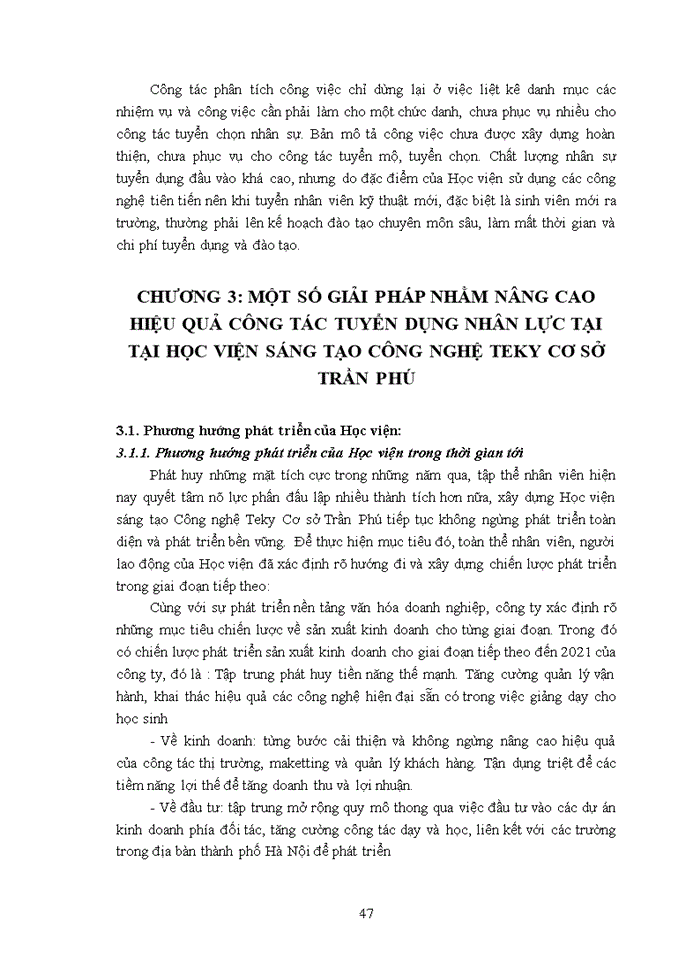 image for page Công tác tuyển dụng nhân lực tại Học viện Công nghệ Sáng tạo Teky Trần Phú