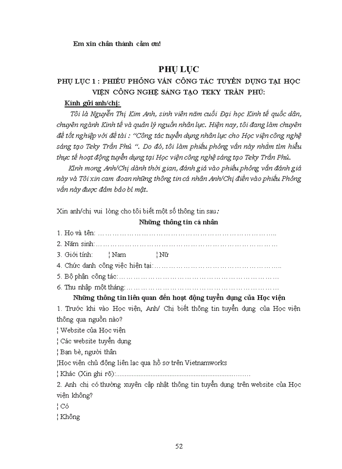 image for page Công tác tuyển dụng nhân lực tại Học viện Công nghệ Sáng tạo Teky Trần Phú