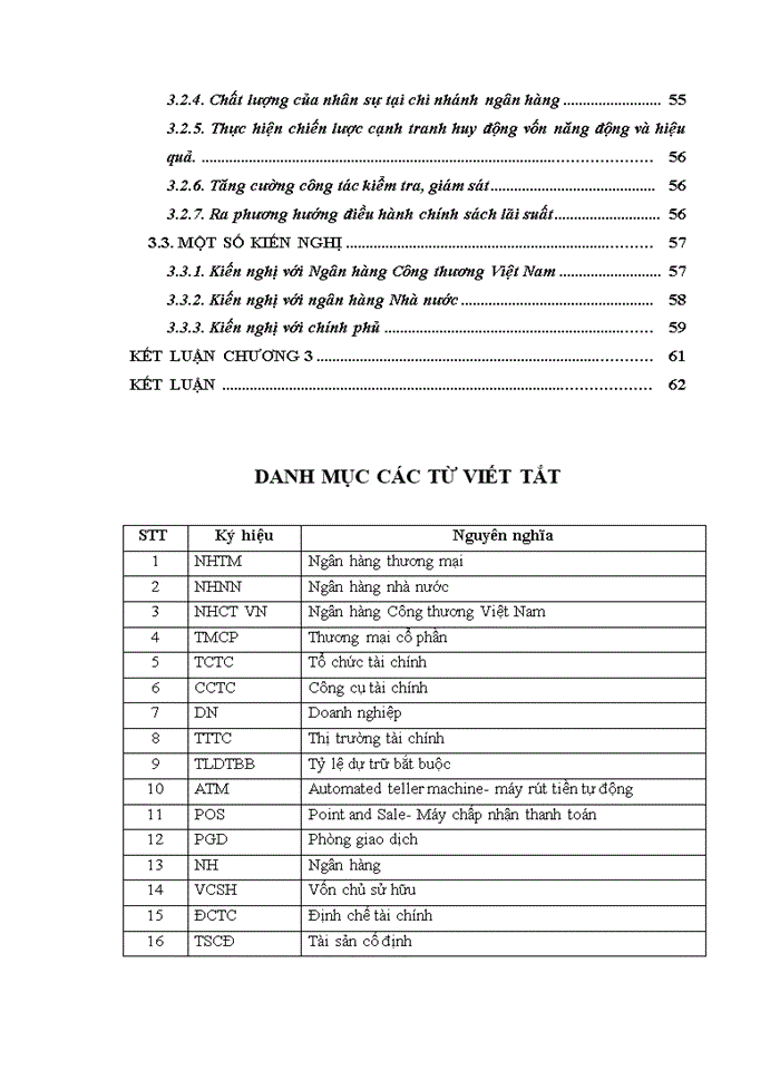 Nâng cao hiệu quả huy động vốn tại Ngân hàng Thương mại Cổ phần Công thương Việt Nam- Chi nhánh Tam Điệp