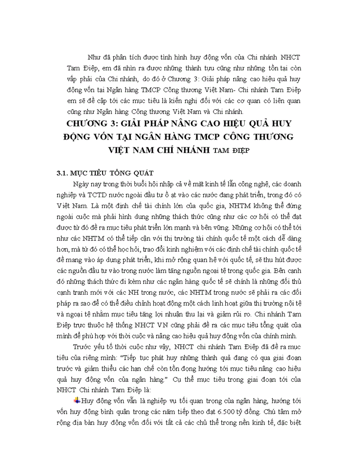 image for page Nâng cao hiệu quả huy động vốn tại Ngân hàng Thương mại Cổ phần Công thương Việt Nam- Chi nhánh Tam Điệp
