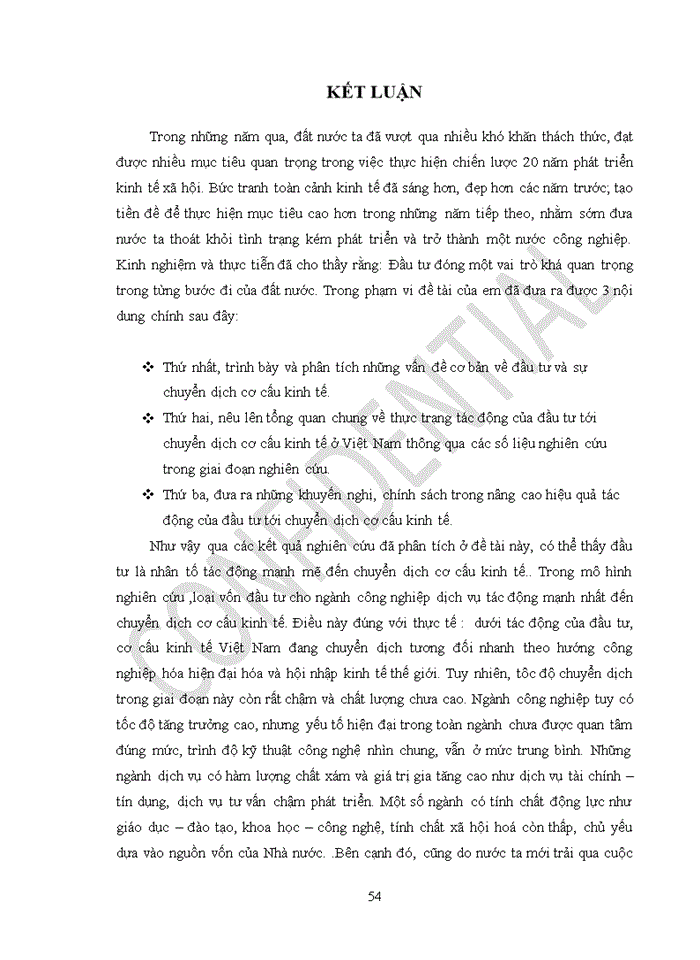 image for page Nghiên cứu thống kê tác động của vốn đầu tư đến chuyển dịch cơ cấu kinh tế Việt Nam giai đoạn 2009-2018.