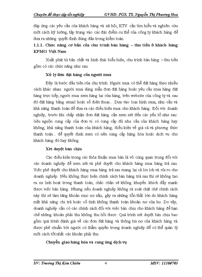 image for page Kiểm toán chu trình bán hàng - thu tiền trong kiểm toán Báo cáo tài chính do Công ty TNHH KPMG Việt Nam thực hiện