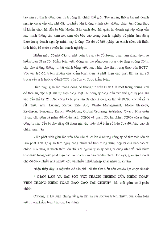 image for page Gian lận và sai sót với trách nhiệm của kiểm toán viên trong kiểm toán báo cáo tài chính