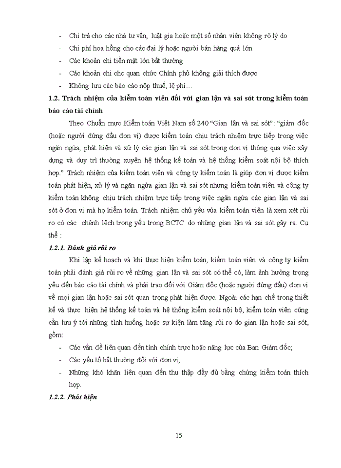 image for page Gian lận và sai sót với trách nhiệm của kiểm toán viên trong kiểm toán báo cáo tài chính