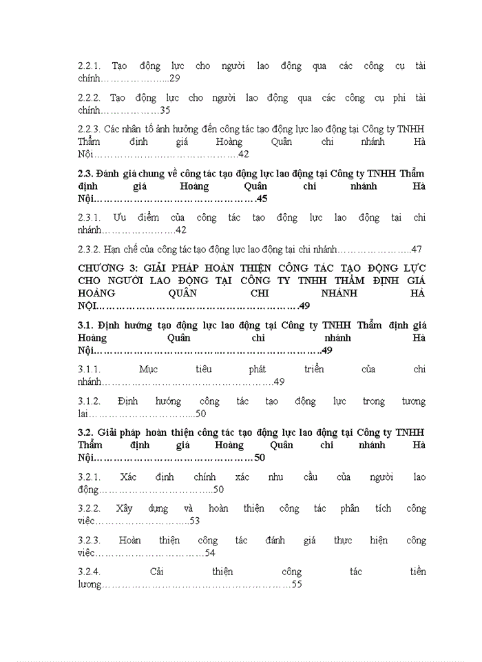 image for page Hoàn thiện công tác tạo động lực lao động tại Công ty TNHH Thẩm định giá Hoàng Quân chi nhánh Hà Nội