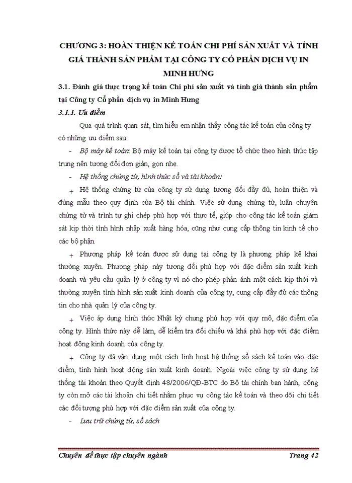 image for page Hoạch toán kế toán chi phí sản xuất và tính giá thành sản phẩm tại Công ty Cổ phần dịch vụ in Minh Hưng
