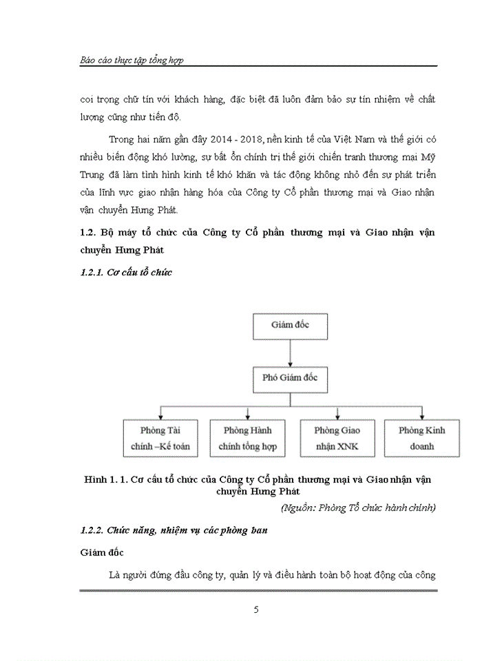 image for page Hoạt động sản xuất kinh doanh của Công ty Cổ phần thương mại và Giao nhận vận chuyển Hưng Phát giai đoạn 2014 – 2018