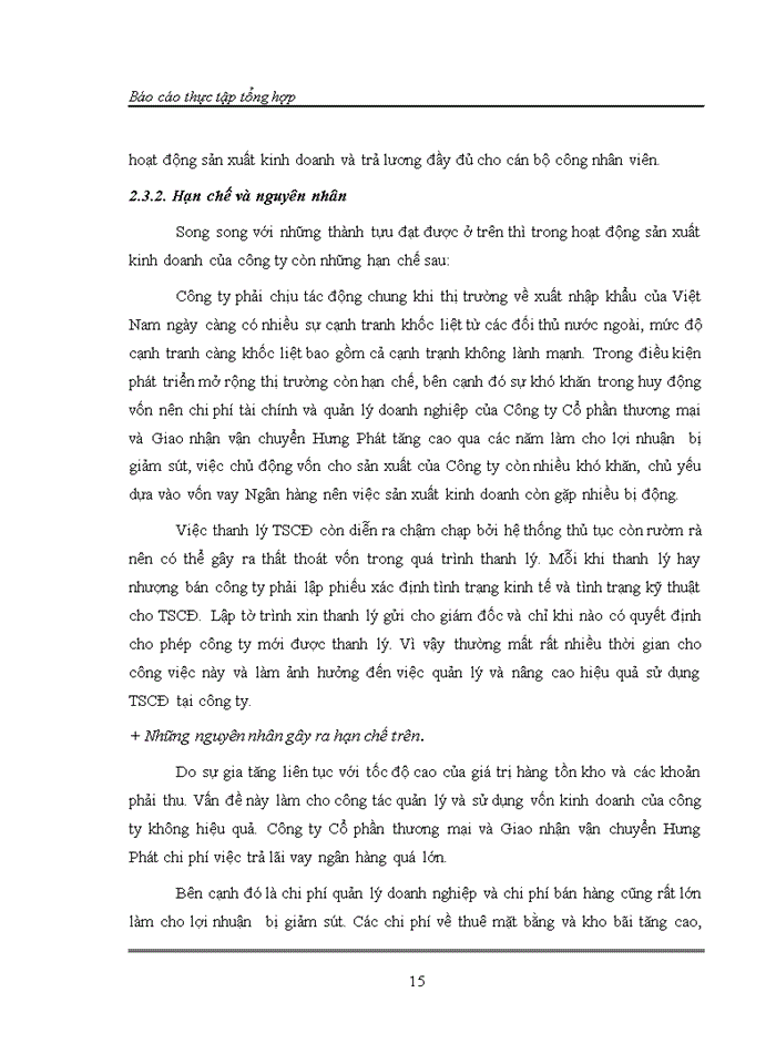 image for page Hoạt động sản xuất kinh doanh của Công ty Cổ phần thương mại và Giao nhận vận chuyển Hưng Phát giai đoạn 2014 – 2018