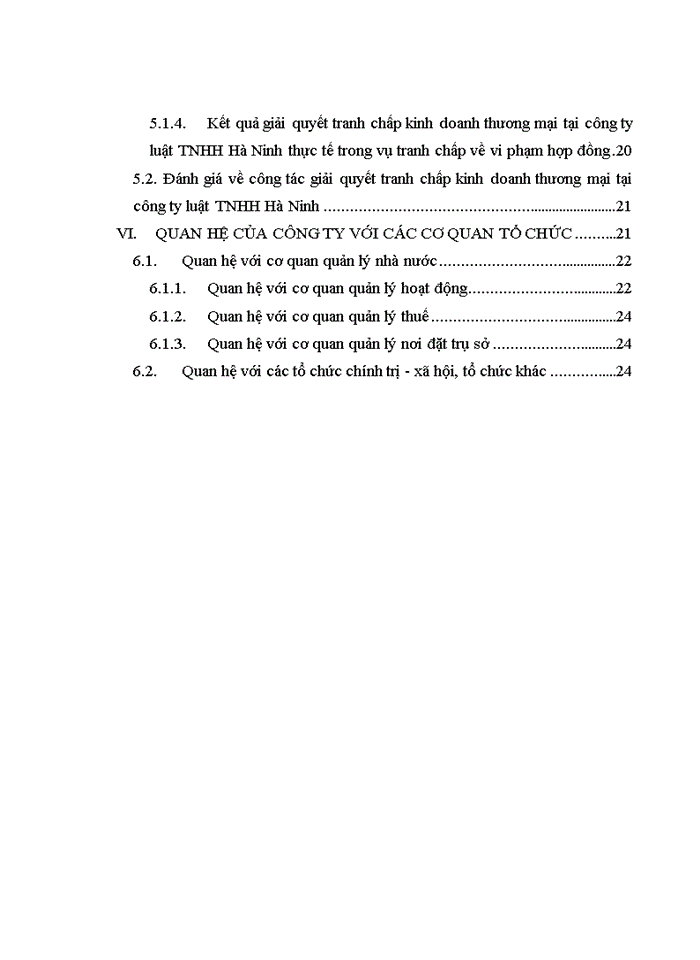 image for page Hoạt động tư vấn pháp luật về giải quyết tranh chấp kinh doanh thương mại trong hoạt động mua bán hàng hóa của các doanh nghiệp Việt Nam tại công ty luật TNHH Hà Ninh