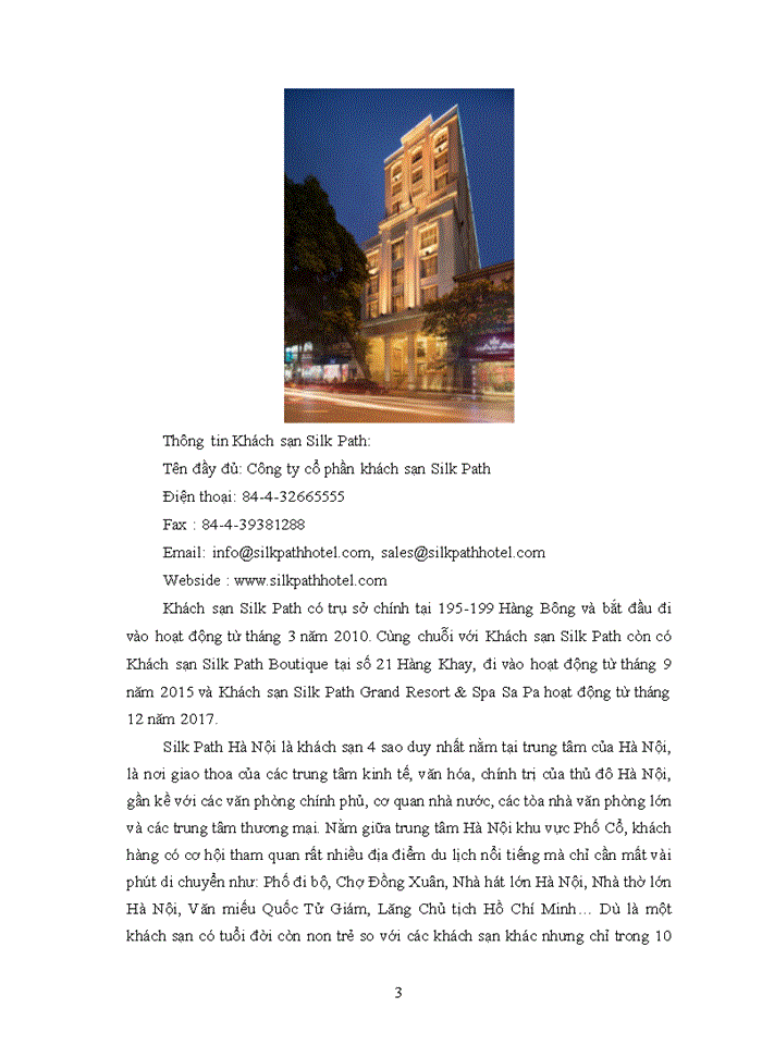 image for page Nâng cao chất lượng phục vụ tại bộ phận lễ tân của khách sạn Silk Path Hà Nội