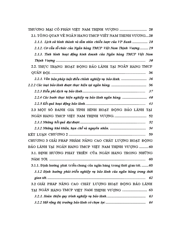 image for page Nâng cao  chất lượng hoạt động bảo lãnh tại Ngân hàng TMCP Việt Nam Thịnh Vượng
