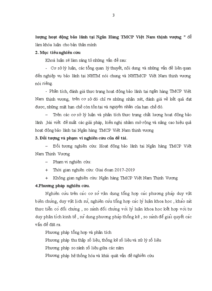 image for page Nâng cao  chất lượng hoạt động bảo lãnh tại Ngân hàng TMCP Việt Nam Thịnh Vượng