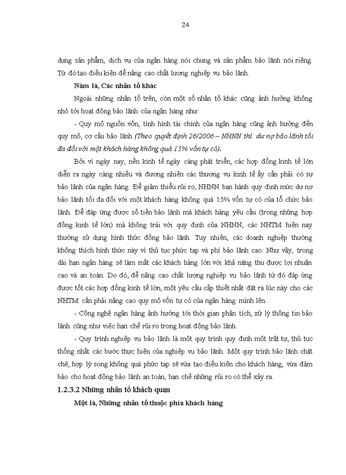 image for page Nâng cao  chất lượng hoạt động bảo lãnh tại Ngân hàng TMCP Việt Nam Thịnh Vượng