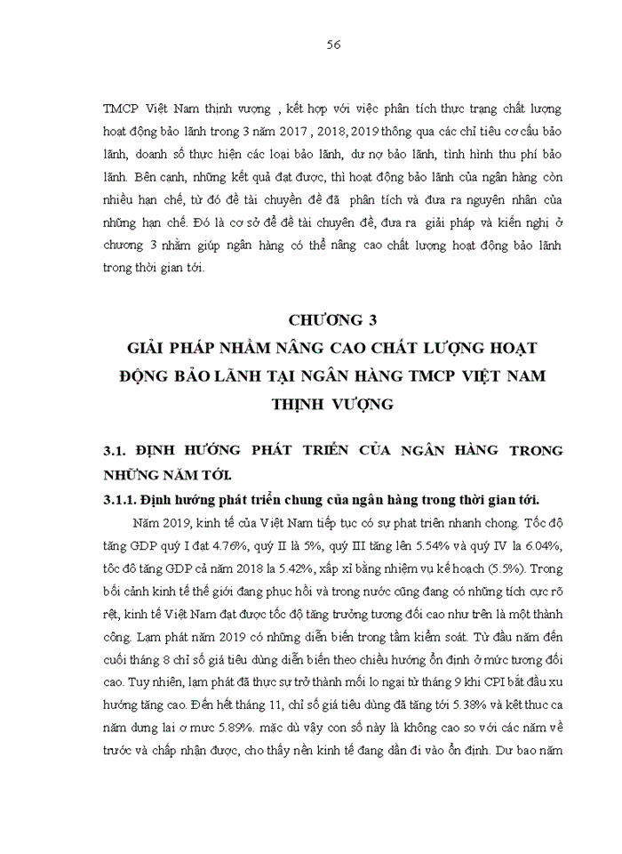 image for page Nâng cao  chất lượng hoạt động bảo lãnh tại Ngân hàng TMCP Việt Nam Thịnh Vượng