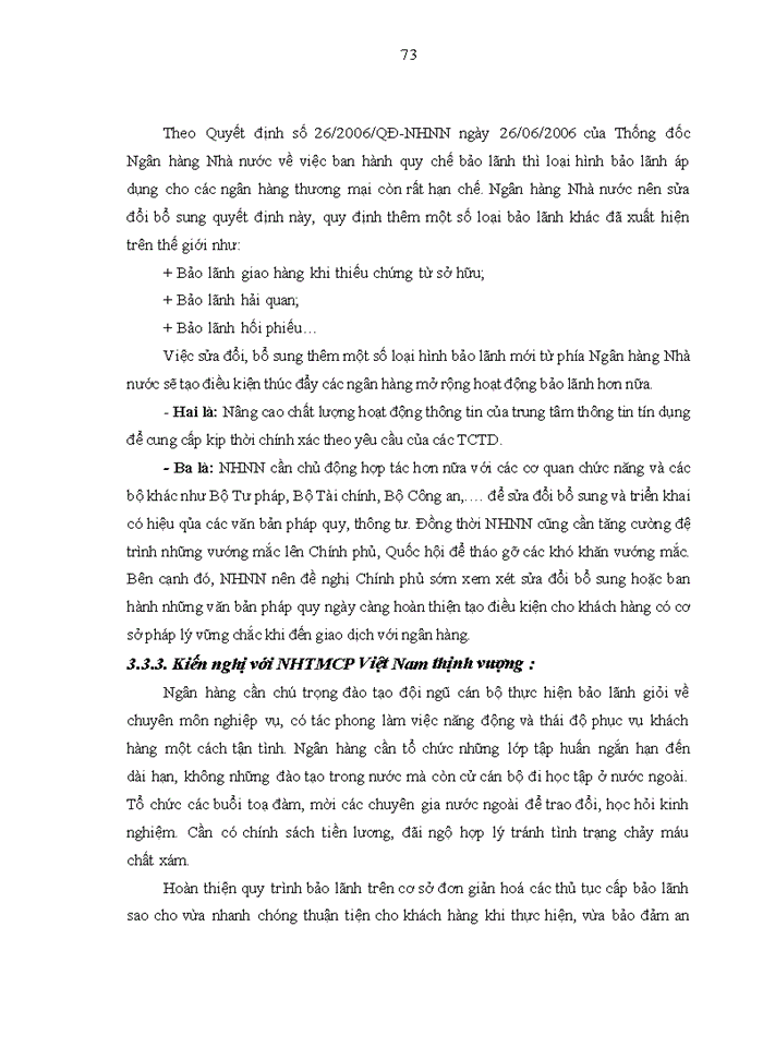 image for page Nâng cao  chất lượng hoạt động bảo lãnh tại Ngân hàng TMCP Việt Nam Thịnh Vượng
