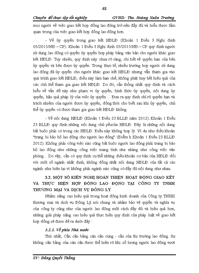 image for page Hoàn thiện hế độ pháp lý về hợp đồng lao động và hoạt động giao kết, thực hiện hợp đồng lao động tại công ty tnhh thương mại và dịch vụ đông lý