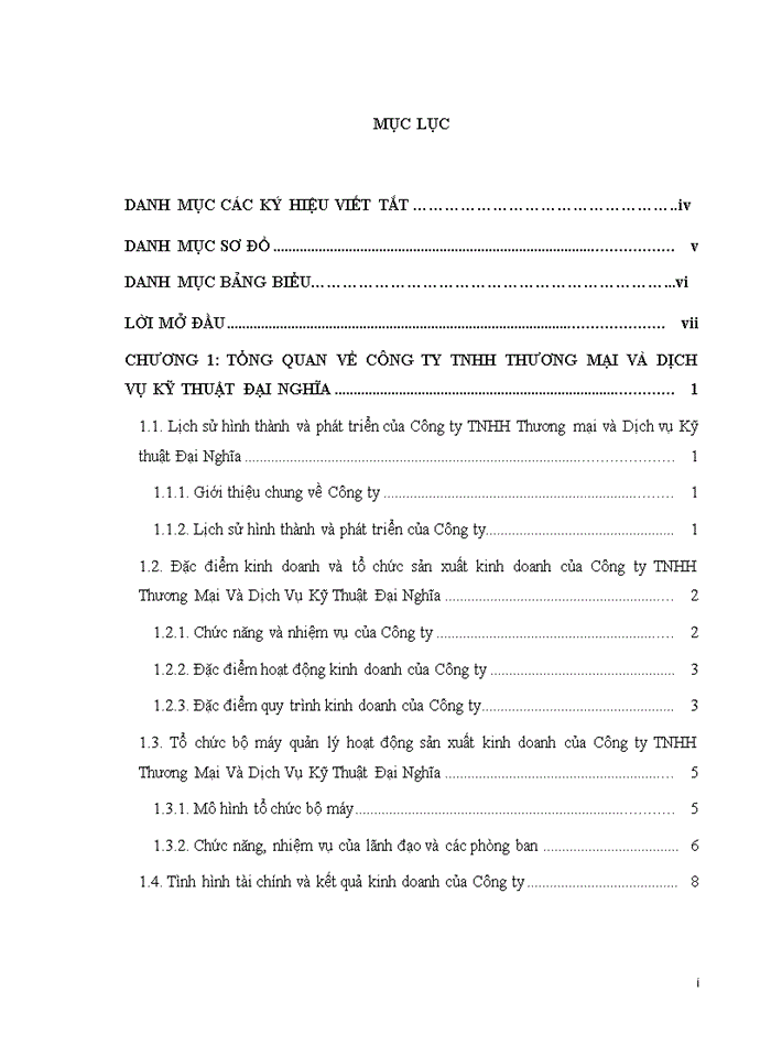 image for page Đánh giá khái quát tổ chức kế toán tại công ty tnhh thương mại và dịch vụ kỹ thuật đại nghĩa và một số ý kiến đề xuất