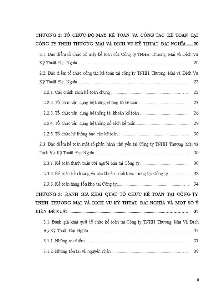 image for page Đánh giá khái quát tổ chức kế toán tại công ty tnhh thương mại và dịch vụ kỹ thuật đại nghĩa và một số ý kiến đề xuất