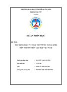 Tác động đầu tư trực tiếp nước ngoài (FDI)đến nguồn nhân lực tại việt nam