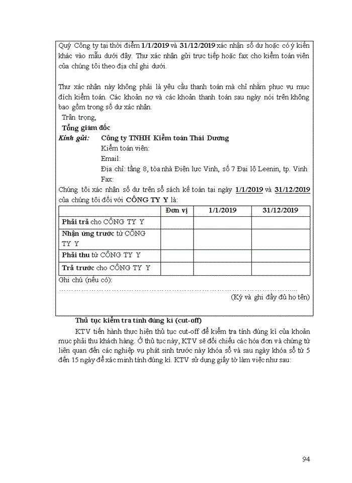 image for page Hoàn thiện chu trình kiểm toán khoản mục phải thu khách hàng tại công ty TNHH Kiểm toán Thái Dương