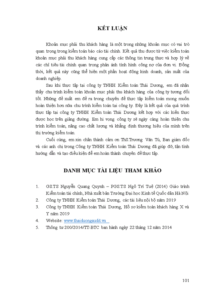 image for page Hoàn thiện chu trình kiểm toán khoản mục phải thu khách hàng tại công ty TNHH Kiểm toán Thái Dương