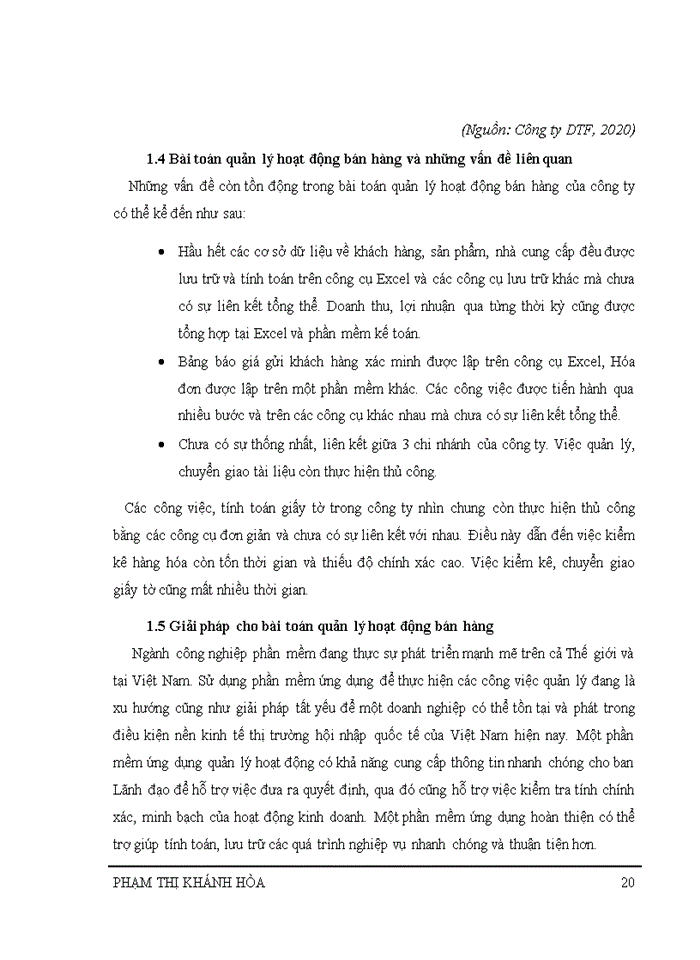 image for page Phân tích và thiết kế phần mềm quản lý bán hàng trong Công ty cổ phần Nội thất DTF Việt Nam