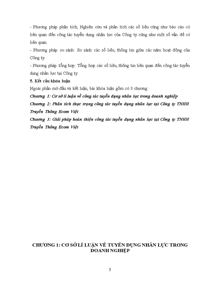 image for page Hoàn thiện công tác tuyển dụng nhân lực tại Công ty TNHH Truyền Thông Ecom Việt