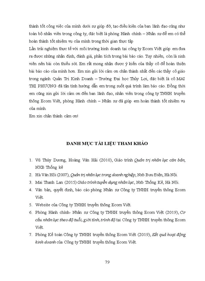 image for page Hoàn thiện công tác tuyển dụng nhân lực tại Công ty TNHH Truyền Thông Ecom Việt