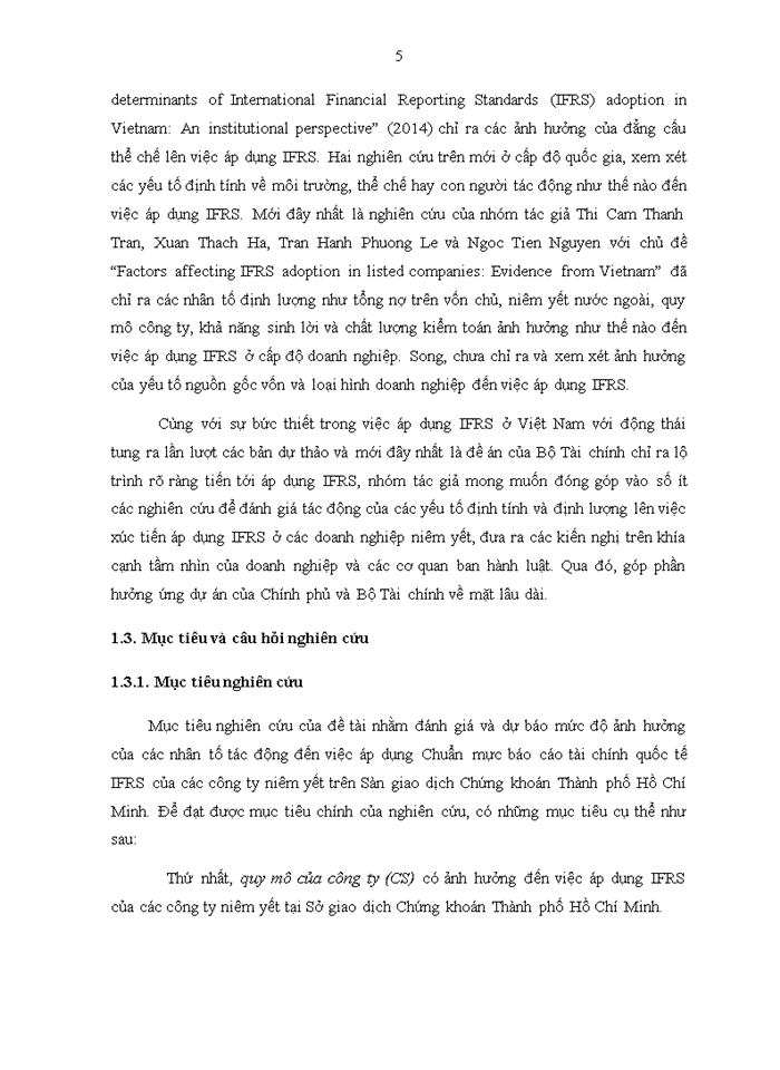 image for page Dự báo các nhân tố ảnh hưởng đến việc áp dụng Chuẩn mực Báo cáo Tài chính Quốc tế (IFRS) của các công ty niêm yết tại Sở Giao dịch Chứng khoán Thành phố Hồ Chí Minh (HOSE)