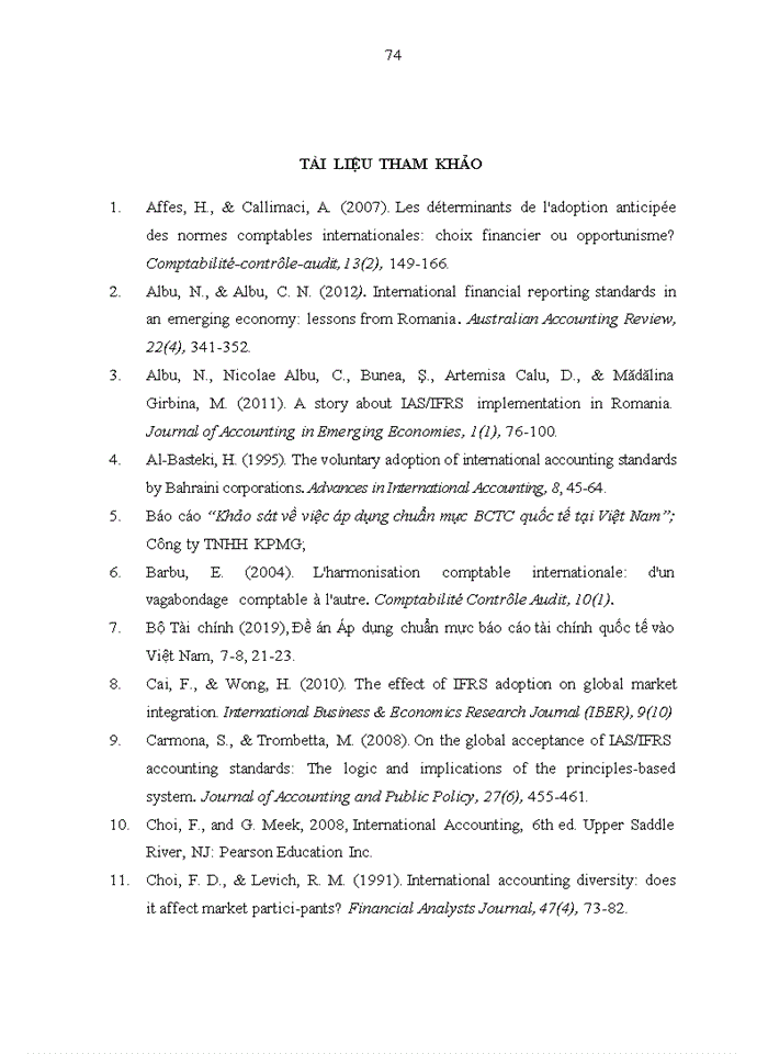 image for page Dự báo các nhân tố ảnh hưởng đến việc áp dụng Chuẩn mực Báo cáo Tài chính Quốc tế (IFRS) của các công ty niêm yết tại Sở Giao dịch Chứng khoán Thành phố Hồ Chí Minh (HOSE)