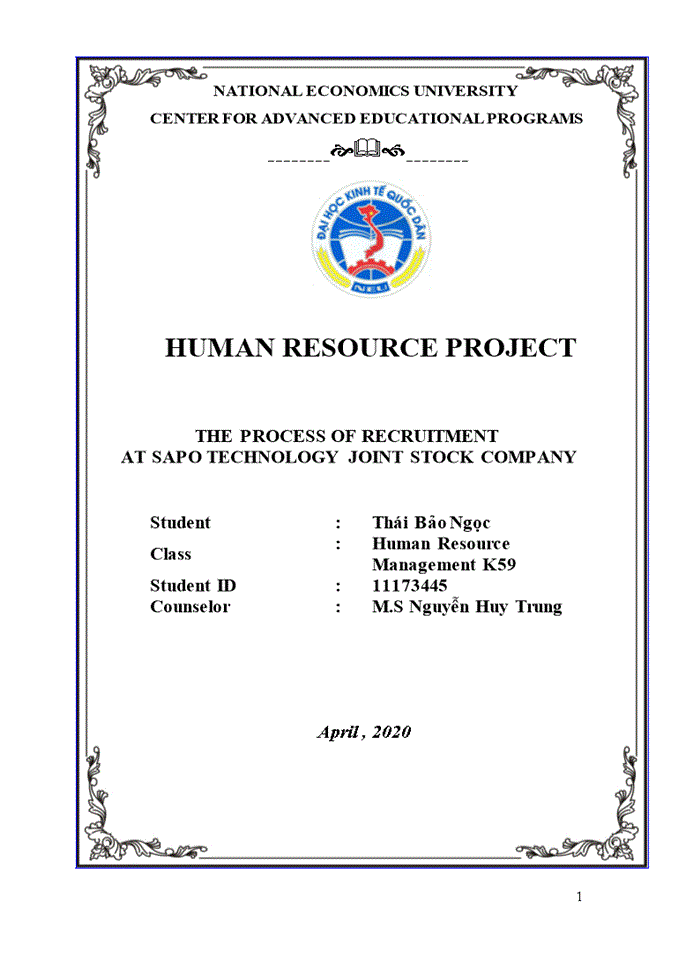 The process of recruitment at sapo technology joint stock company