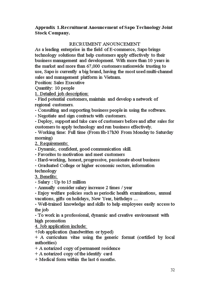 image for page The process of recruitment at sapo technology joint stock company