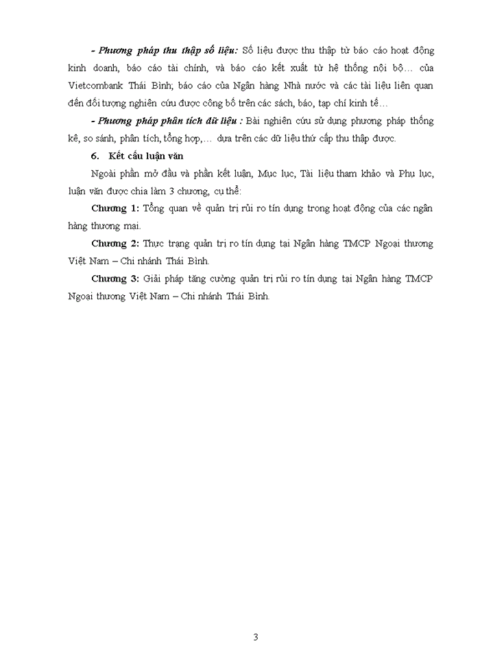 image for page Tăng cường Quản trị rủi ro tín dụng tại Ngân hàng Thương mại Cổ phần Ngoại thương Việt Nam – Chi nhánh Thái Bình