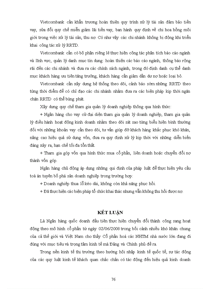 image for page Tăng cường Quản trị rủi ro tín dụng tại Ngân hàng Thương mại Cổ phần Ngoại thương Việt Nam – Chi nhánh Thái Bình