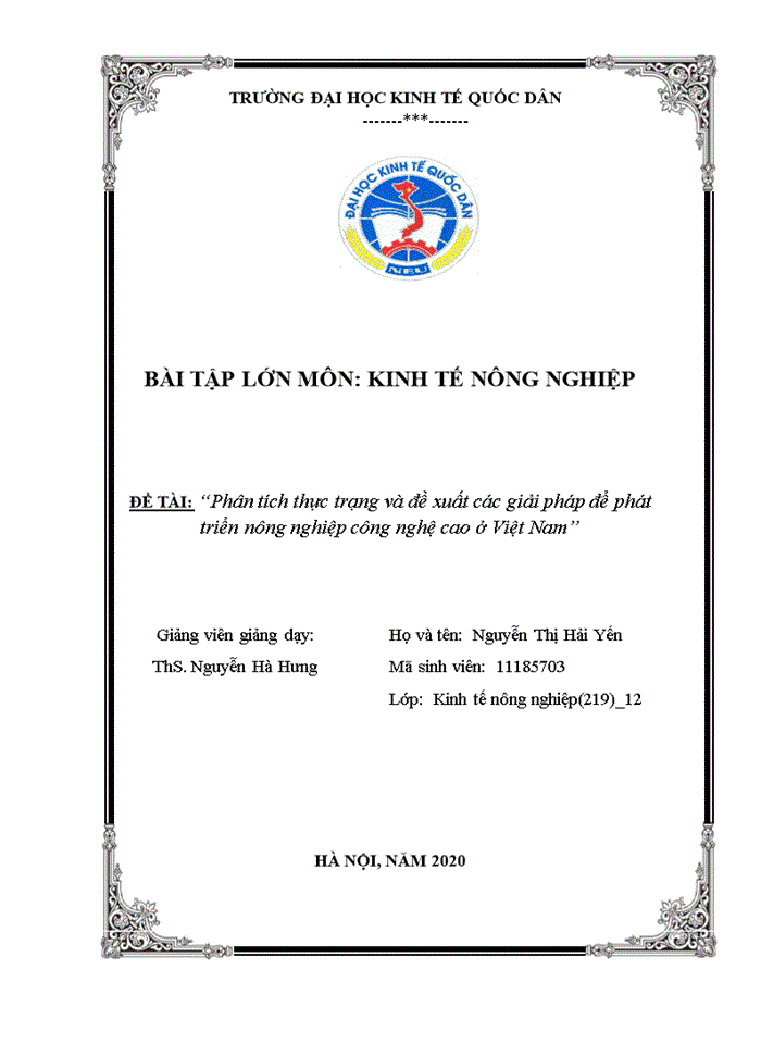 image for page Phân tích thực trạng và đề xuất các giải pháp để phát triển nông nghiệp công nghệ cao ở Việt Nam