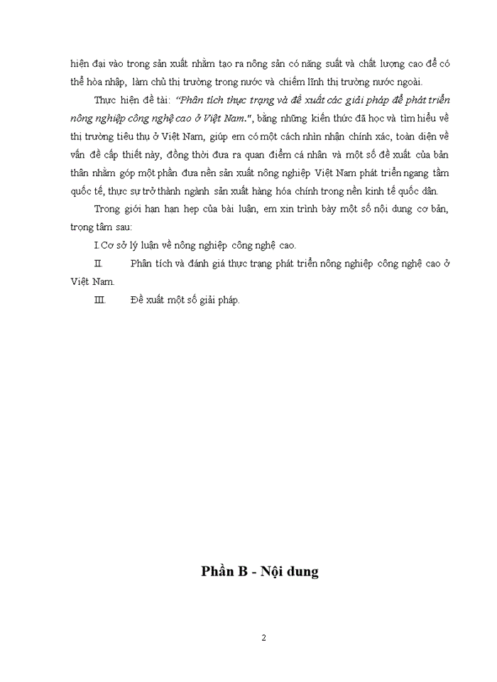 image for page Phân tích thực trạng và đề xuất các giải pháp để phát triển nông nghiệp công nghệ cao ở Việt Nam