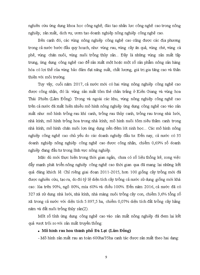 image for page Phân tích thực trạng và đề xuất các giải pháp để phát triển nông nghiệp công nghệ cao ở Việt Nam
