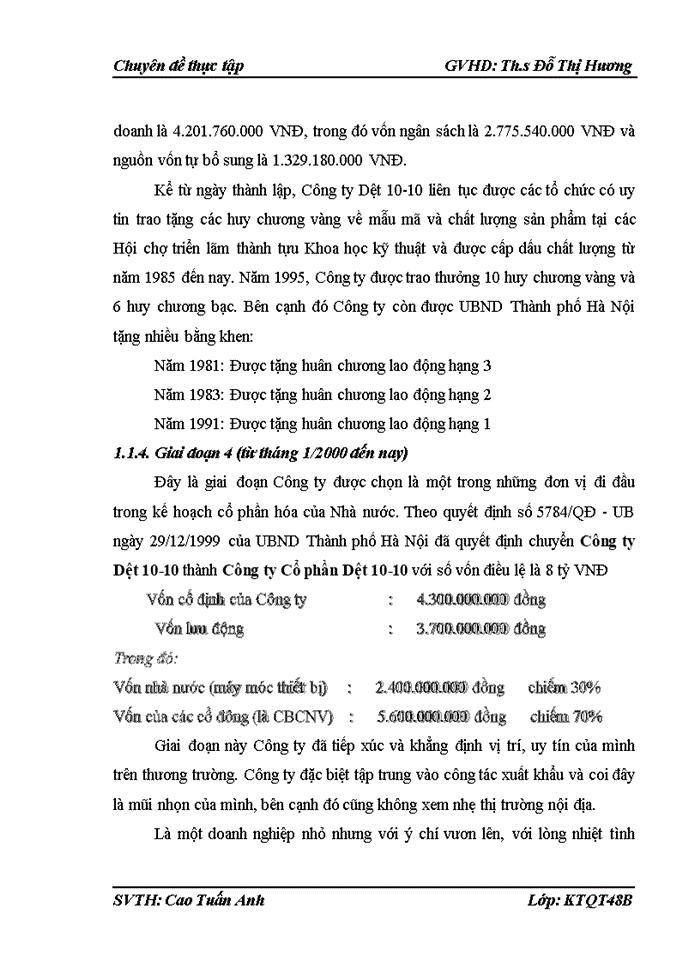 image for page Hoạt động xuất khẩu của Công ty cổ phần Dệt 10-10