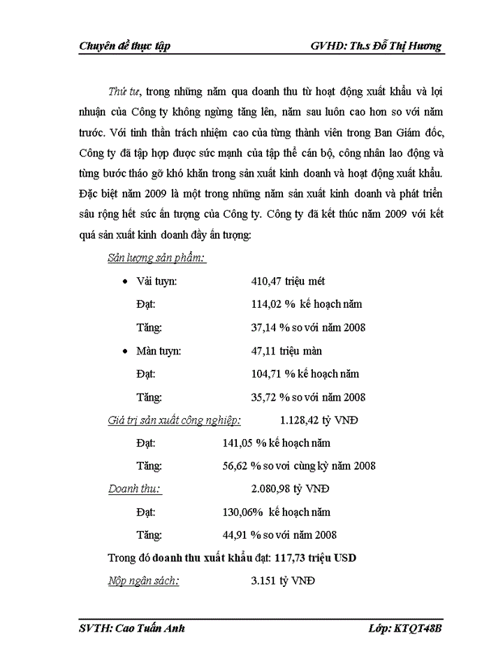 image for page Hoạt động xuất khẩu của Công ty cổ phần Dệt 10-10