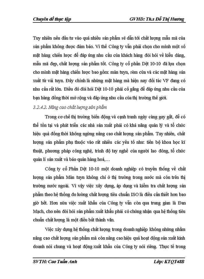 image for page Hoạt động xuất khẩu của Công ty cổ phần Dệt 10-10