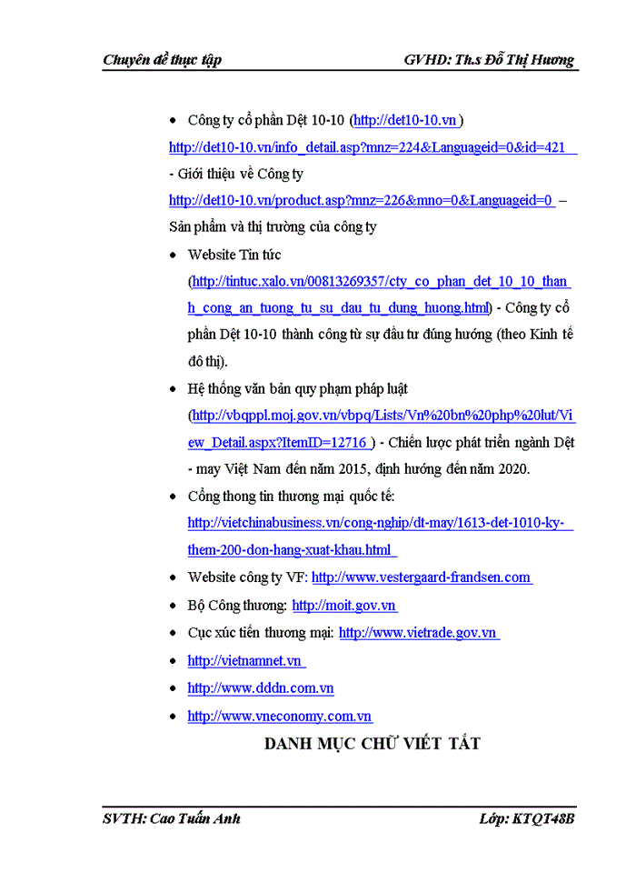 image for page Hoạt động xuất khẩu của Công ty cổ phần Dệt 10-10