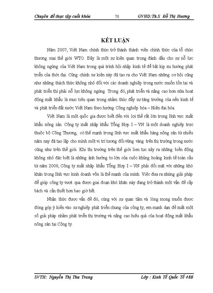image for page Hoạt động xuất khẩu hàng nông sản tại công ty cp xuất nhập khẩu tổng hợp i – việt nam