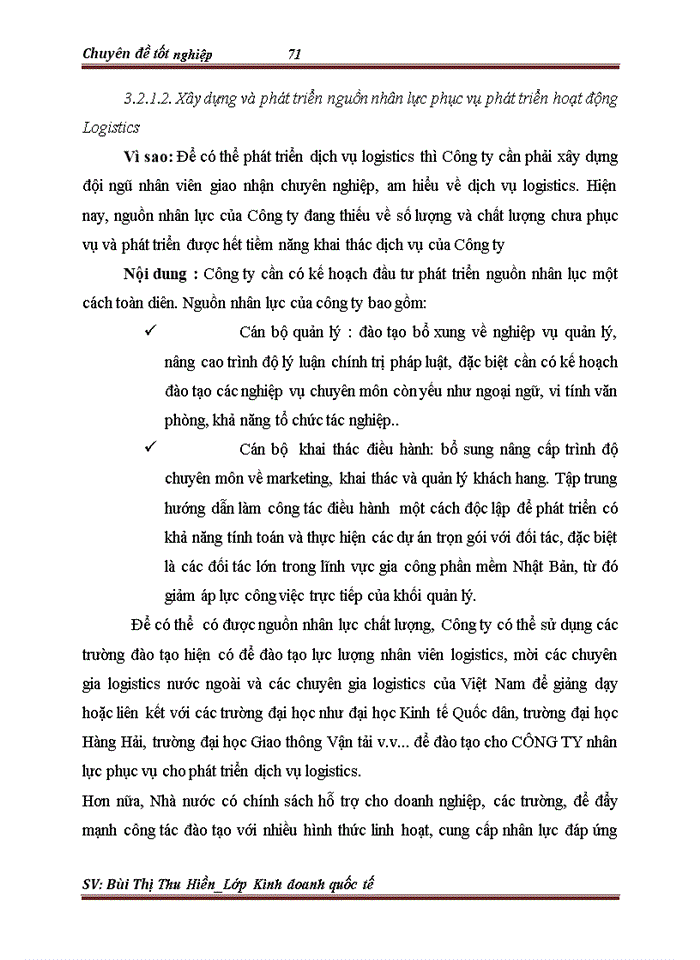 image for page Phát triển hoạt động kinh doanh dịch vụ Logistics tại Công ty TNHH Thương Mại và Đầu tư Huy Phát