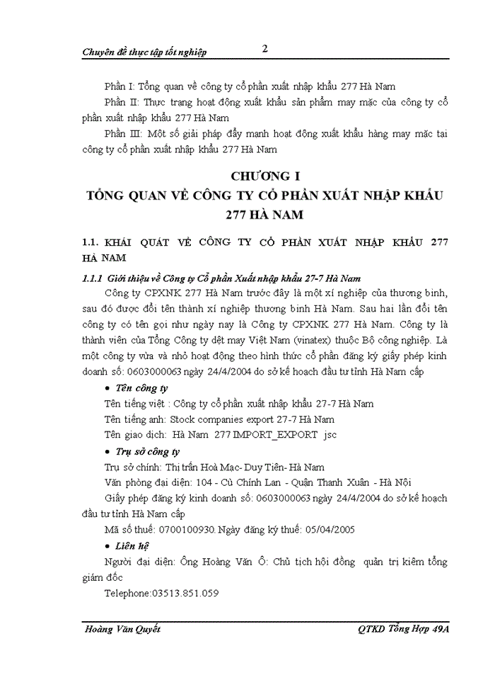 image for page Giải pháp đẩy mạnh xuất khẩu các sản phẩm may mặc của Công ty Cổ phần Xuất nhập khẩu 277 Hà Nam