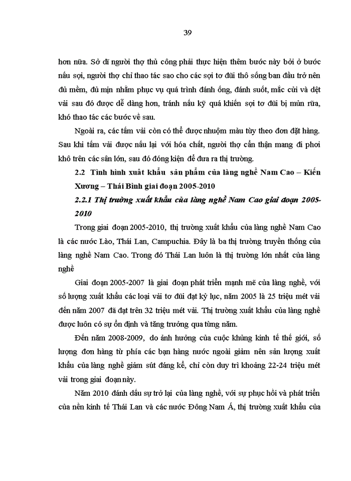 image for page Thúc đẩy xuất khẩu sản phẩm của làng nghề xã Nam Cao  - Huyện Kiến Xương - tỉnh Thái Bình