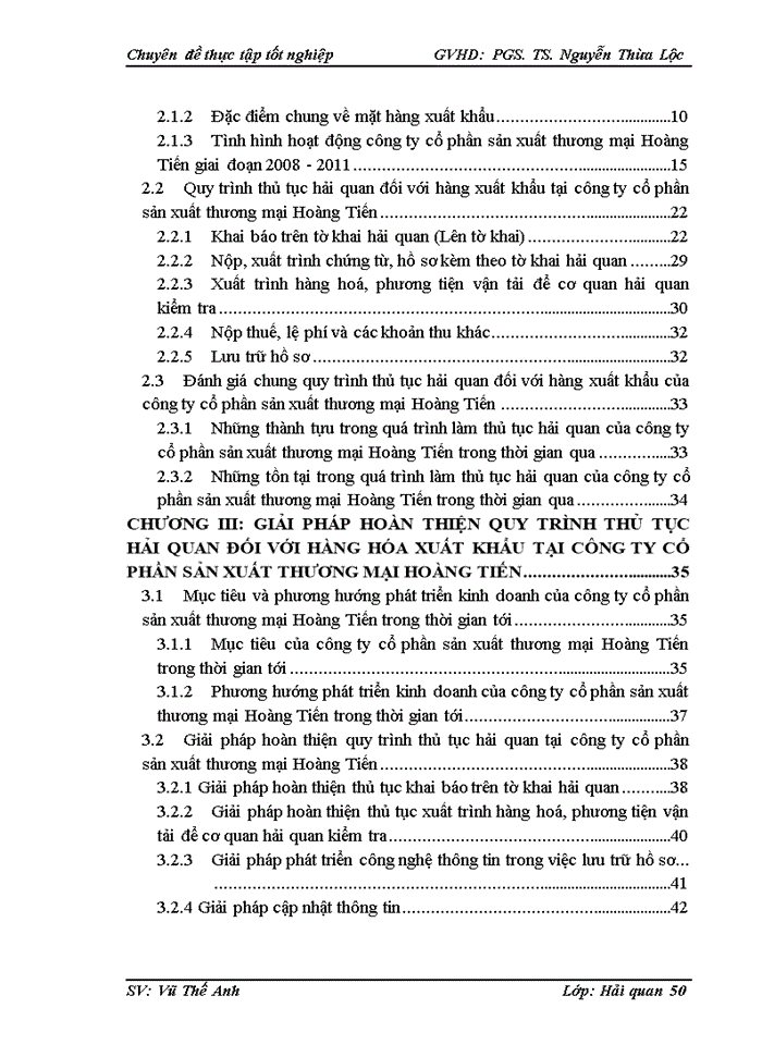image for page Giải pháp hoàn thiện quy trình thủ tục hải quan đối với hàng hóa xuất khẩu tại công ty cổ phần sản xuất thương mại hoàng tiến